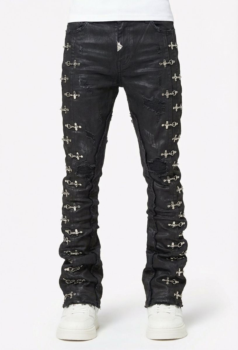 GUAPI JEANS (Obsidian Black Aviation Clasp Denim)