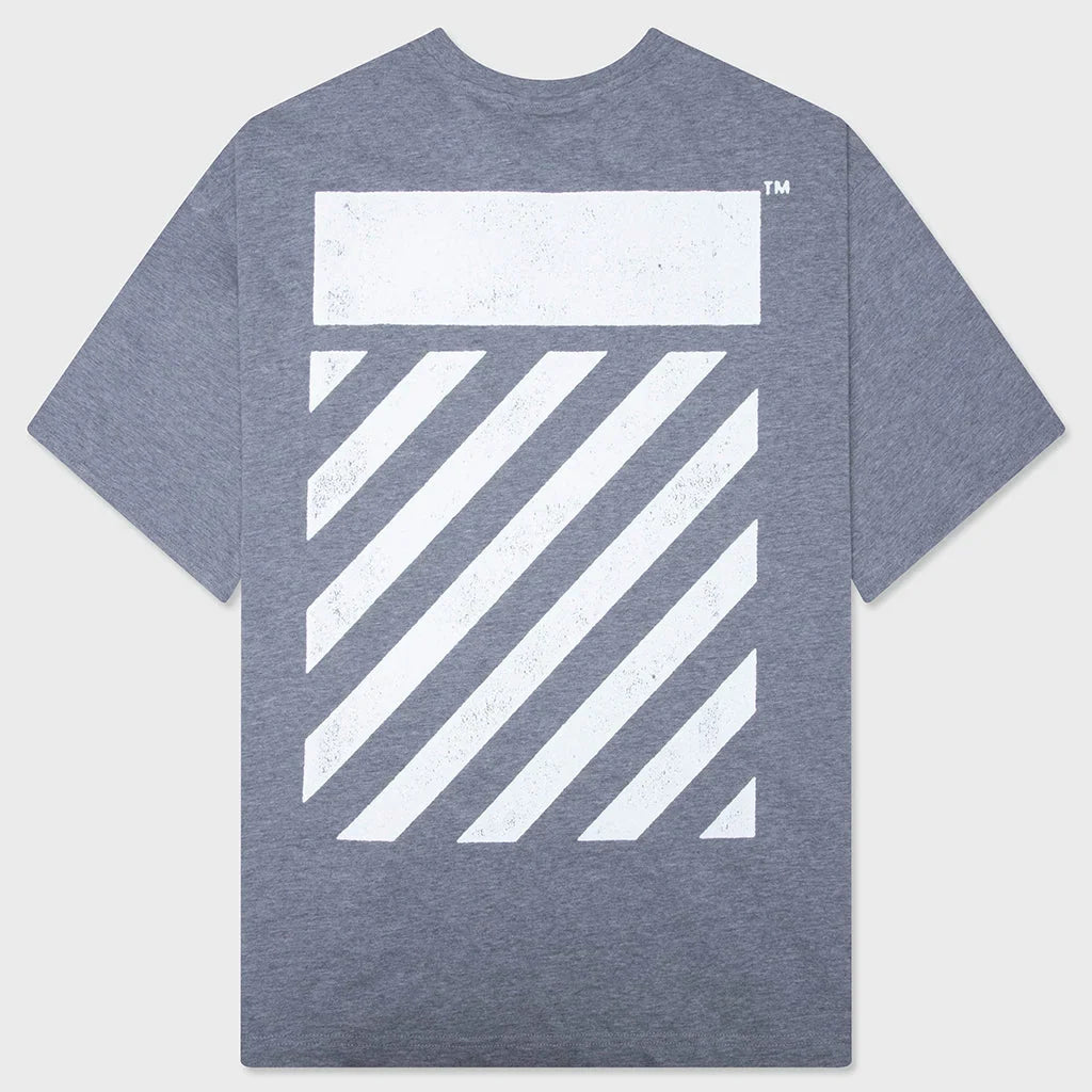 L/AB OFF - WHITE Diag Oversized T-Shirt