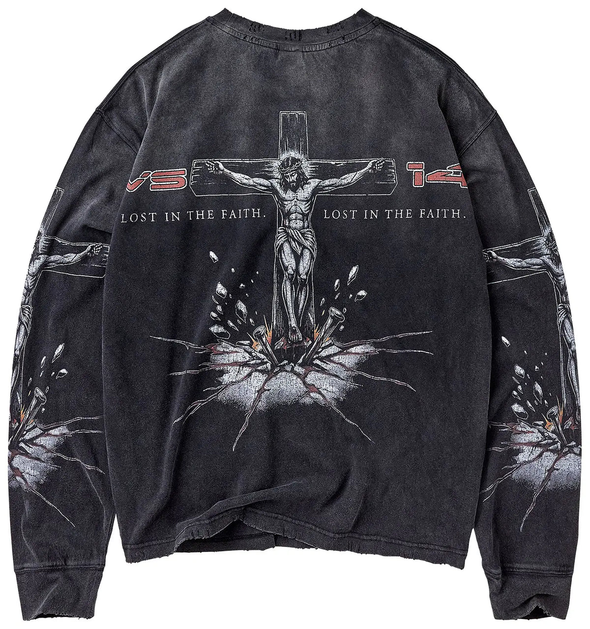 VALE FOREVER CONCRETE CROSS L/S 'BLACK'