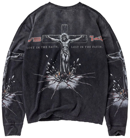 VALE FOREVER CONCRETE CROSS L/S 'BLACK'