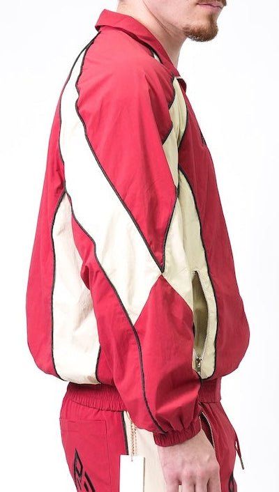 Paper Money Velocity Track Jacket - Red