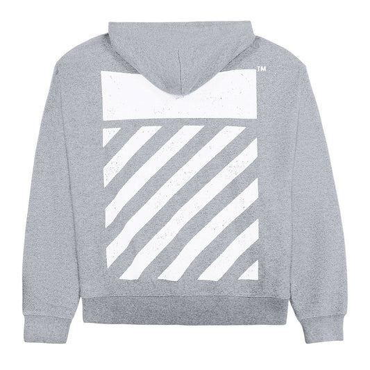 L/AB OFF-WHITE DIAG HOODIE HEATHER GREY