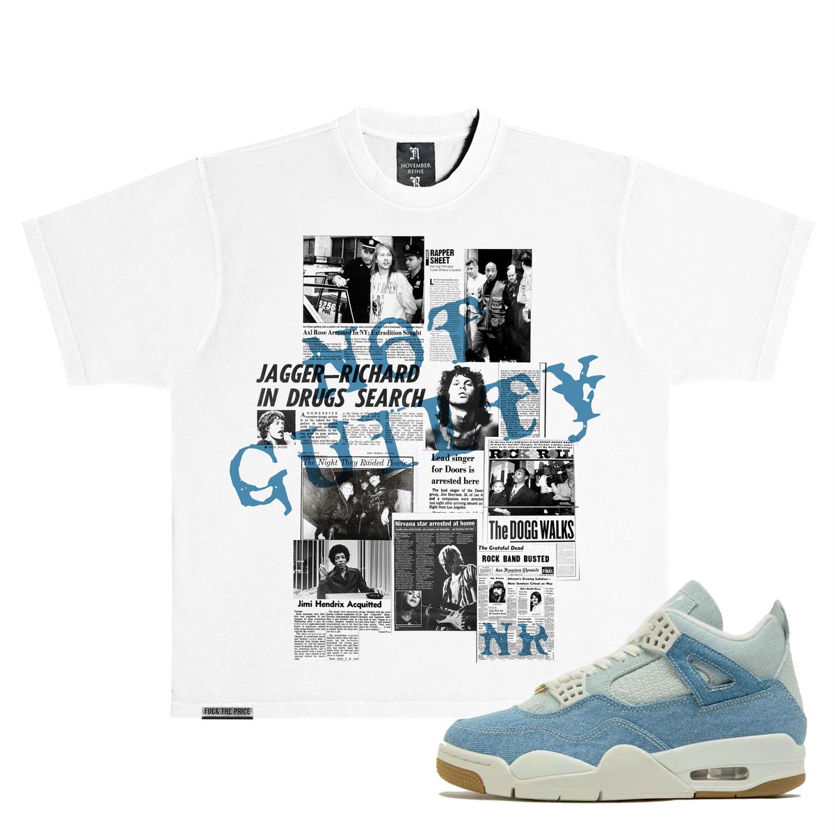 NOVEMBER REINE SHIRT (WHITE AND BLUE)