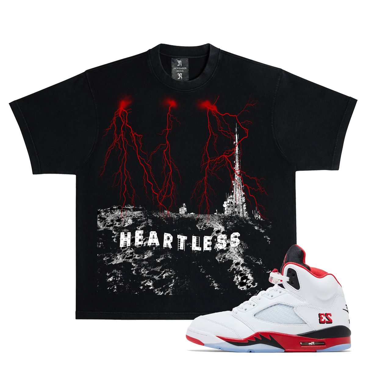 NOVEMBER REINE SHIRT (BLK AND RED)