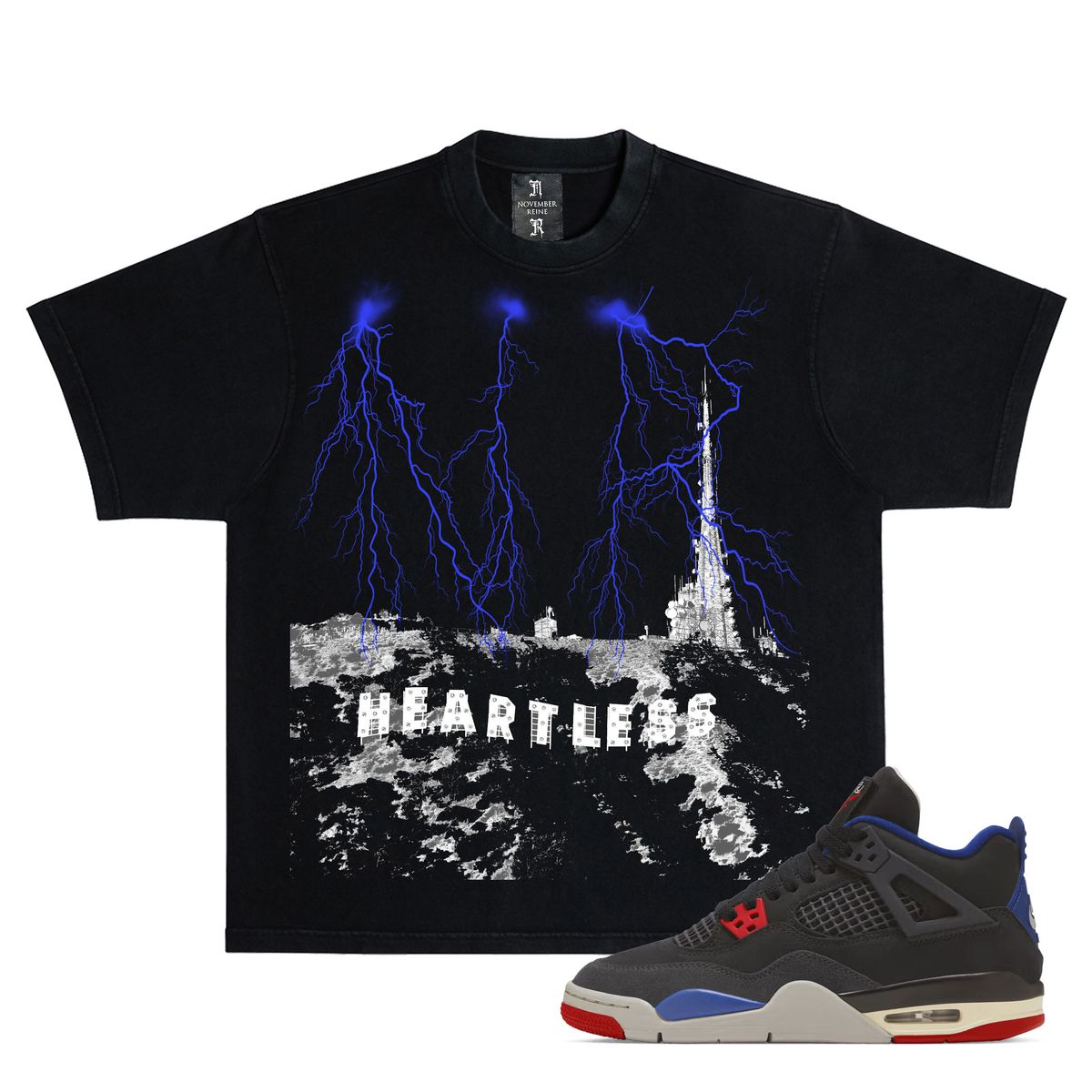 NOVEMBER REINE SHIRT (BLK AND BLUE)