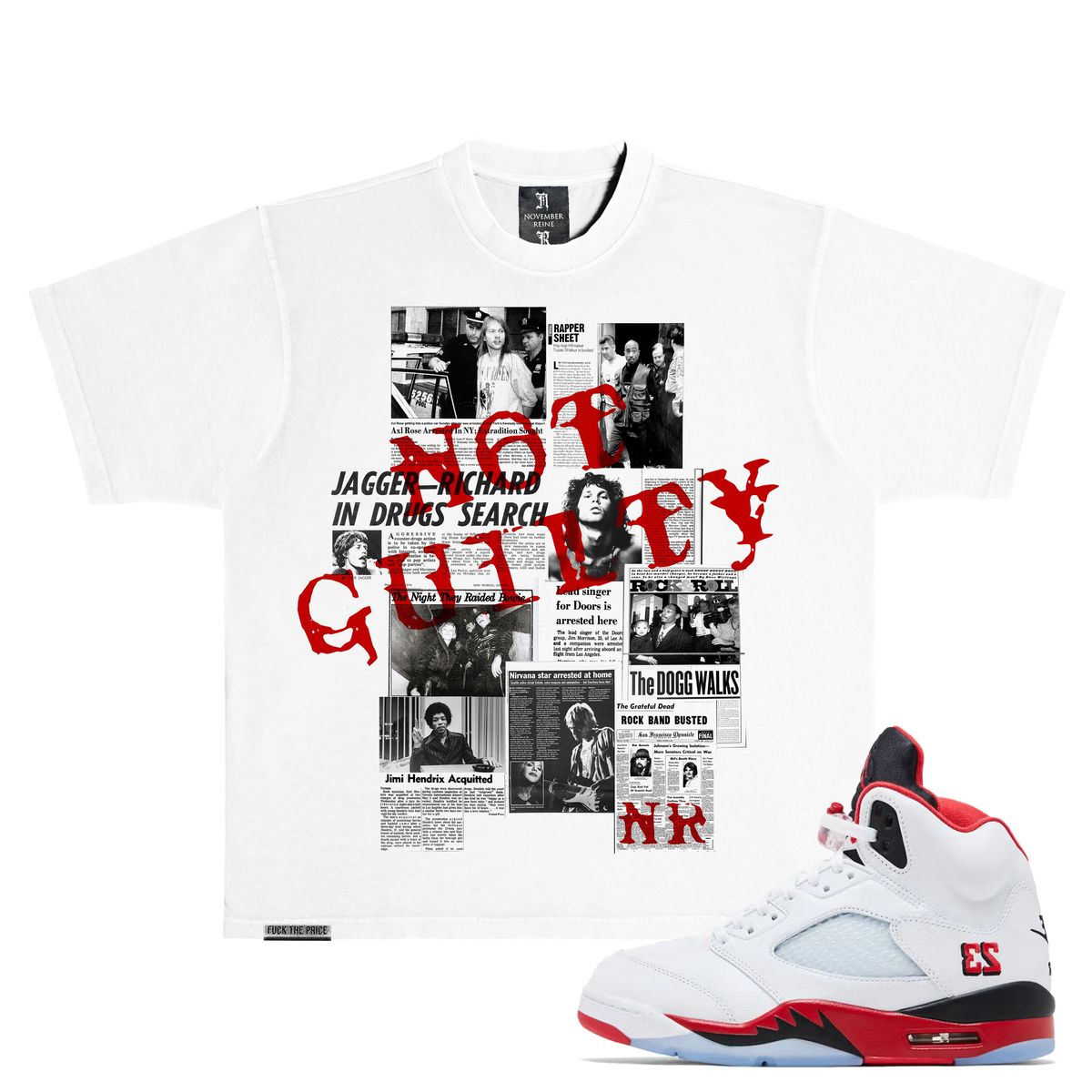 NOVEMBER REINE SHIRT (WHITE AND RED)