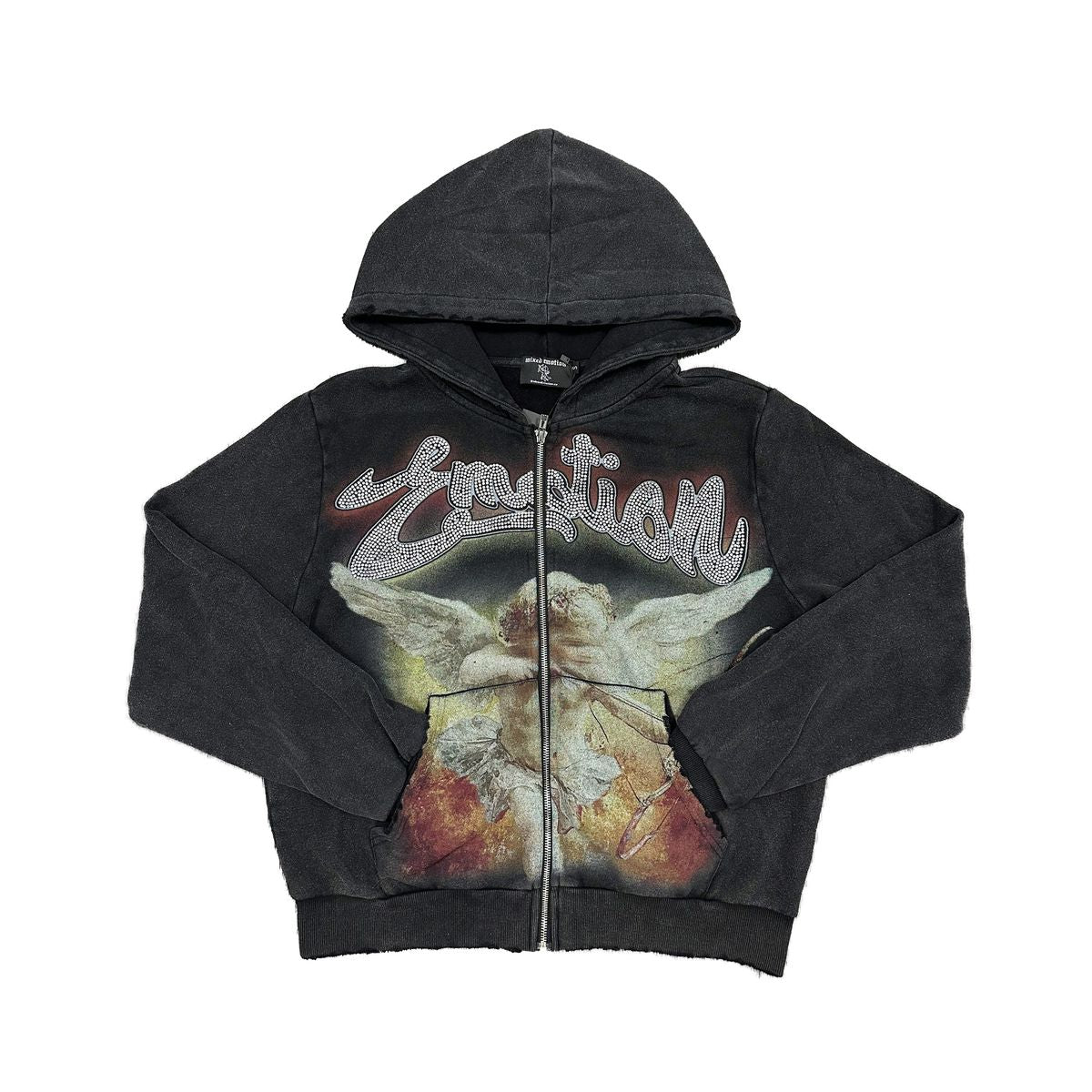 MIXED EMOTION RHINESTONE HOODIE