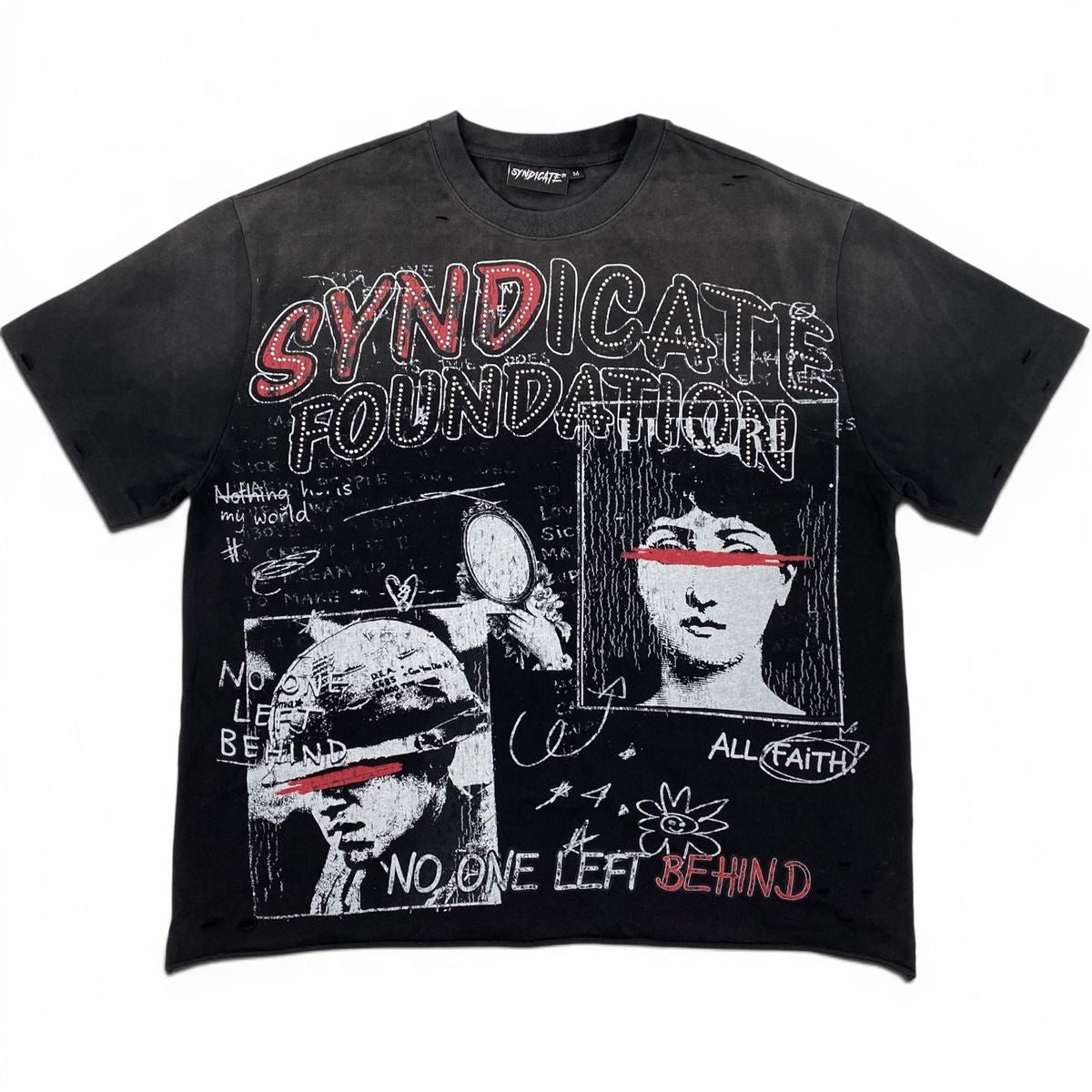 SYNDICATE SHIRT (Left Behind" Black Wash)