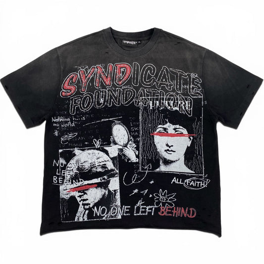 SYNDICATE SHIRT (Left Behind" Black Wash)