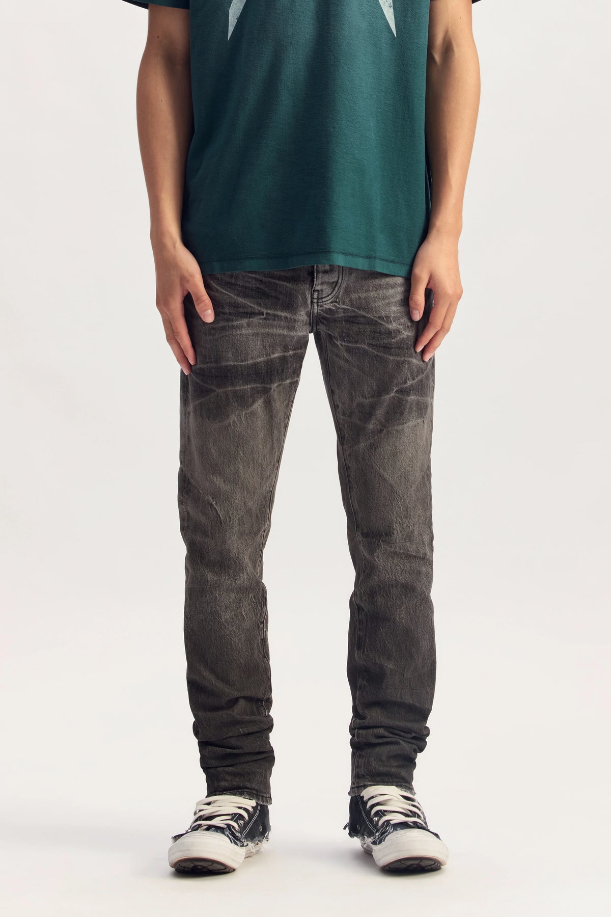 P001 TACKING PURPLE BRAND JEANS