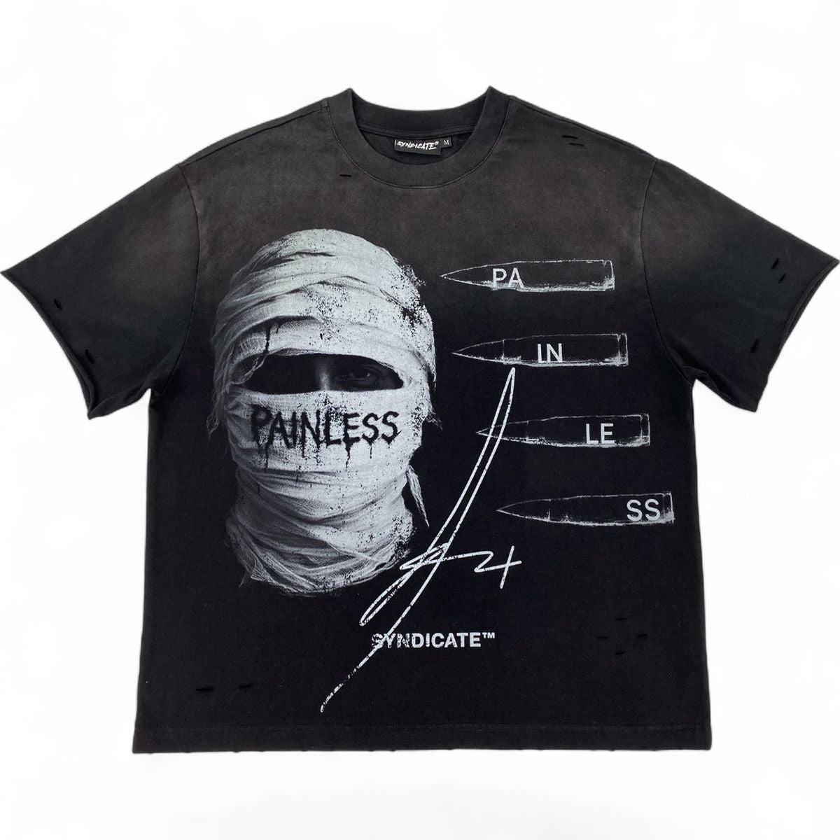 SYNDICATE SHIRT (Painless" Black Wash )