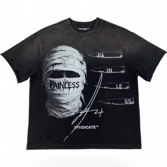 SYNDICATE SHIRT (Painless" Black Wash )