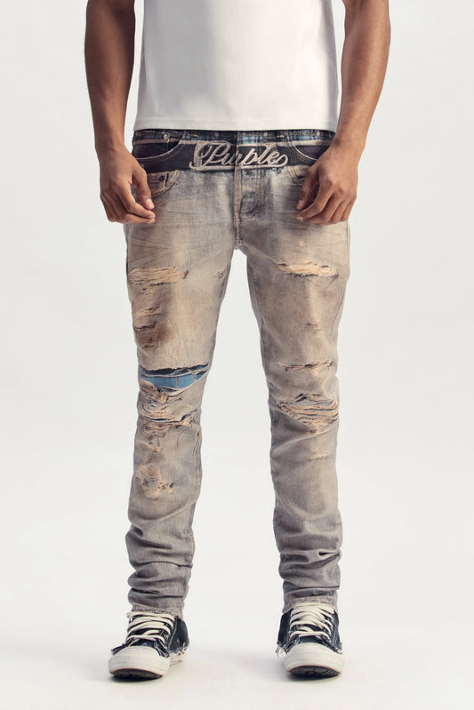 P001 TROMPE L'OEIL BOXER PURPLE BRAND JEANS