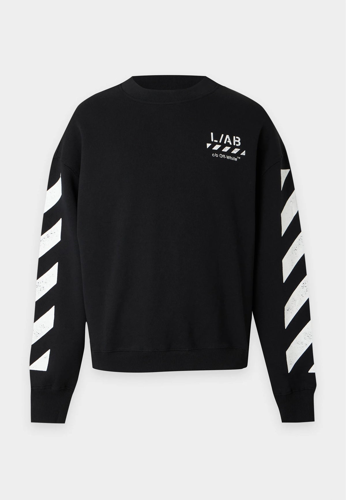 L/AB Off-White DIAG CREW NECK Sweatshirt - black