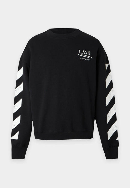 L/AB Off-White DIAG CREW NECK Sweatshirt - black