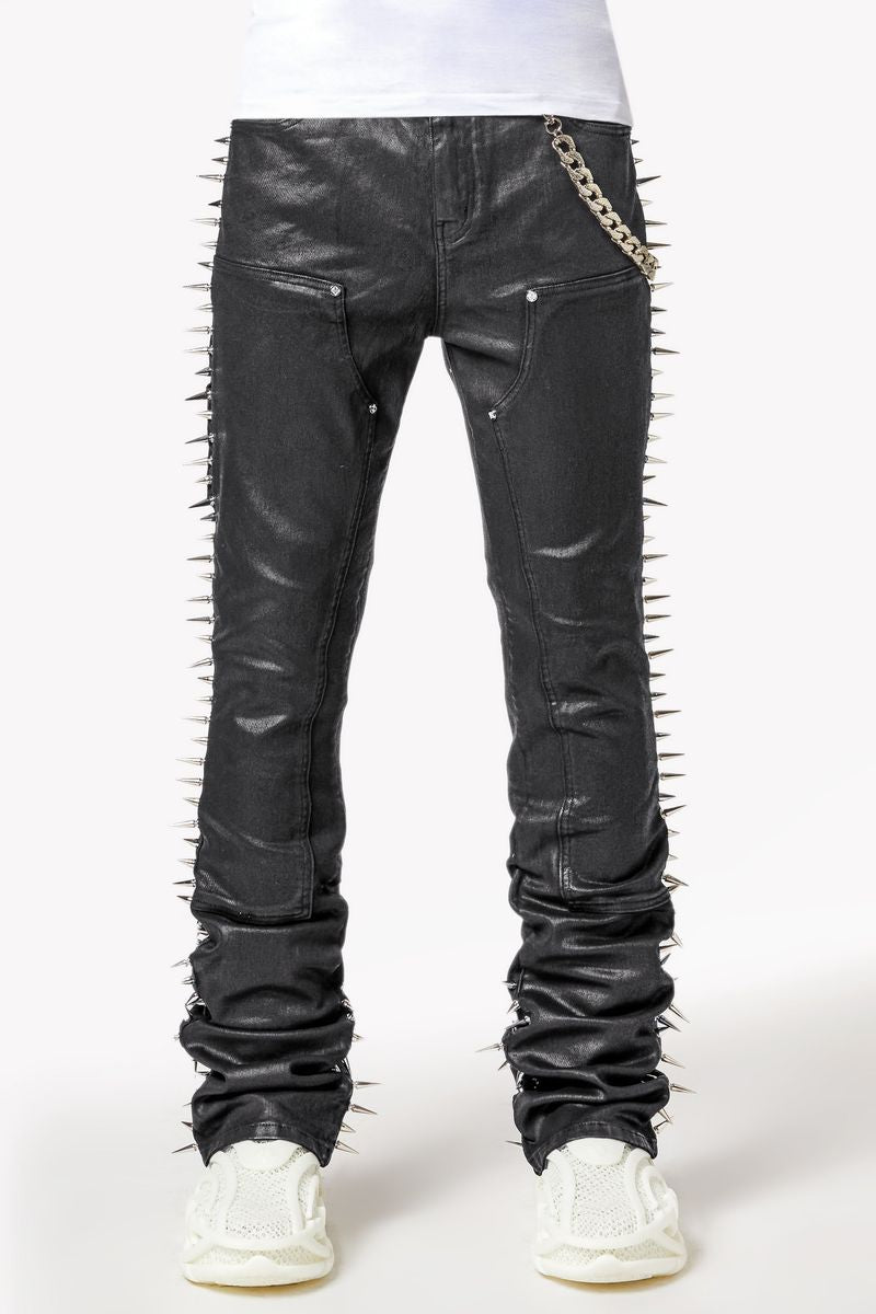 Guapi Jeans (Obsidian-Black-Spikes-Denim)