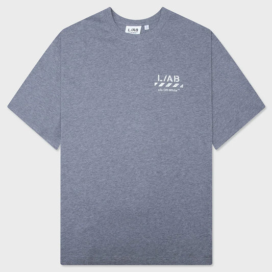 L/AB OFF - WHITE Diag Oversized T-Shirt