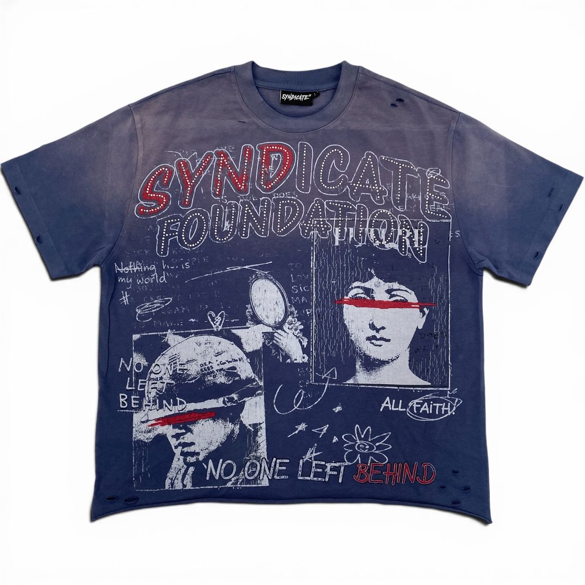 SYNDICATE SHIRT (Left Behind" Navy Wash)