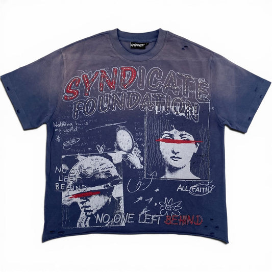 SYNDICATE SHIRT (Left Behind" Navy Wash)