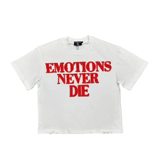 Mixed Emotions Red ‘End’ Rhinestone Tee