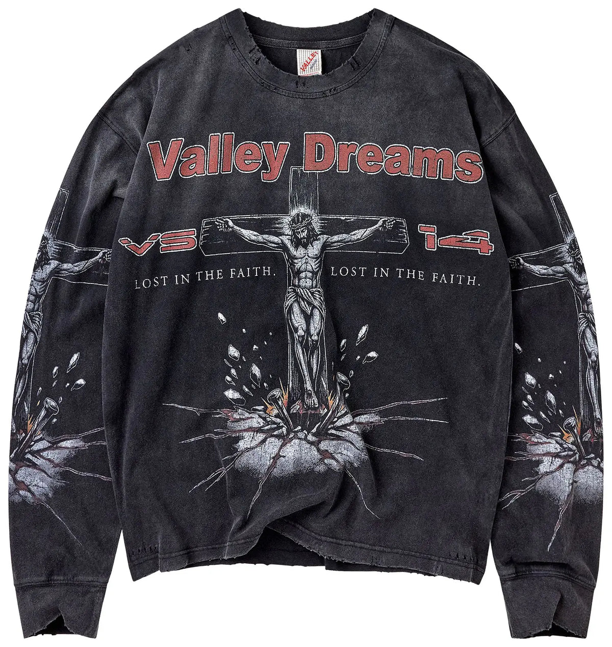 VALE FOREVER CONCRETE CROSS L/S 'BLACK'