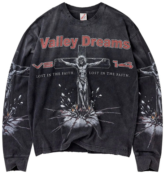 VALE FOREVER CONCRETE CROSS L/S 'BLACK'