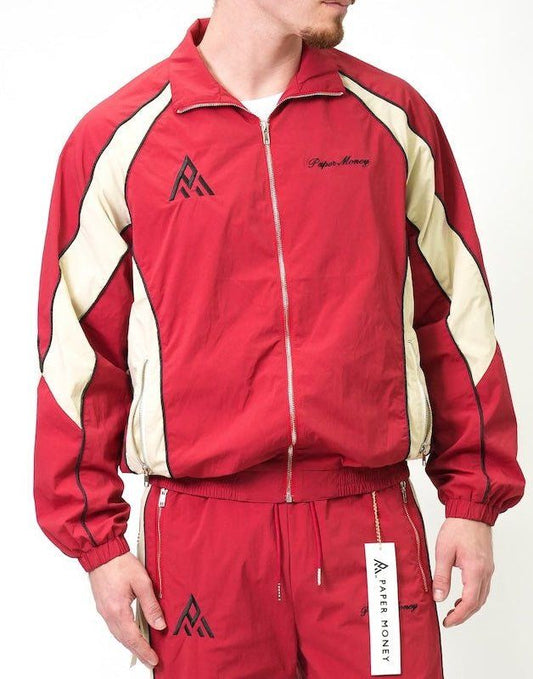 Paper Money Velocity Track Jacket - Red