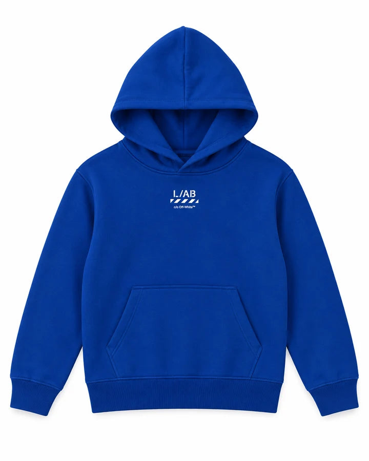L/AB Off-White Diag Hoodie Cobalt Blue