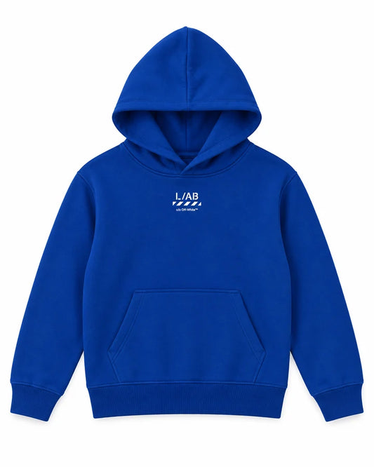 L/AB Off-White Diag Hoodie Cobalt Blue